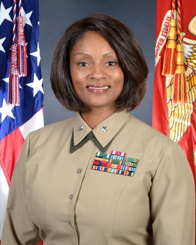 Lt. Col. Latresa Steward’s current role is executive officer for Marine Force Storage Command and Headquarters Group, which are subordinate commands to Marine Corps Logistics Command at MCLB Albany. It involves supporting fellow Marines and their families, administrative oversight of command programs, legal and personnel issues and coordinating with the staff for day-to-day operations in support of the commanding officer. (U.S. Marine Corps photo by Re-Essa Buckels)