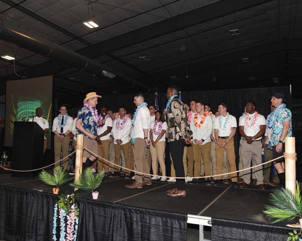 Colonel Bonetti and volunteers