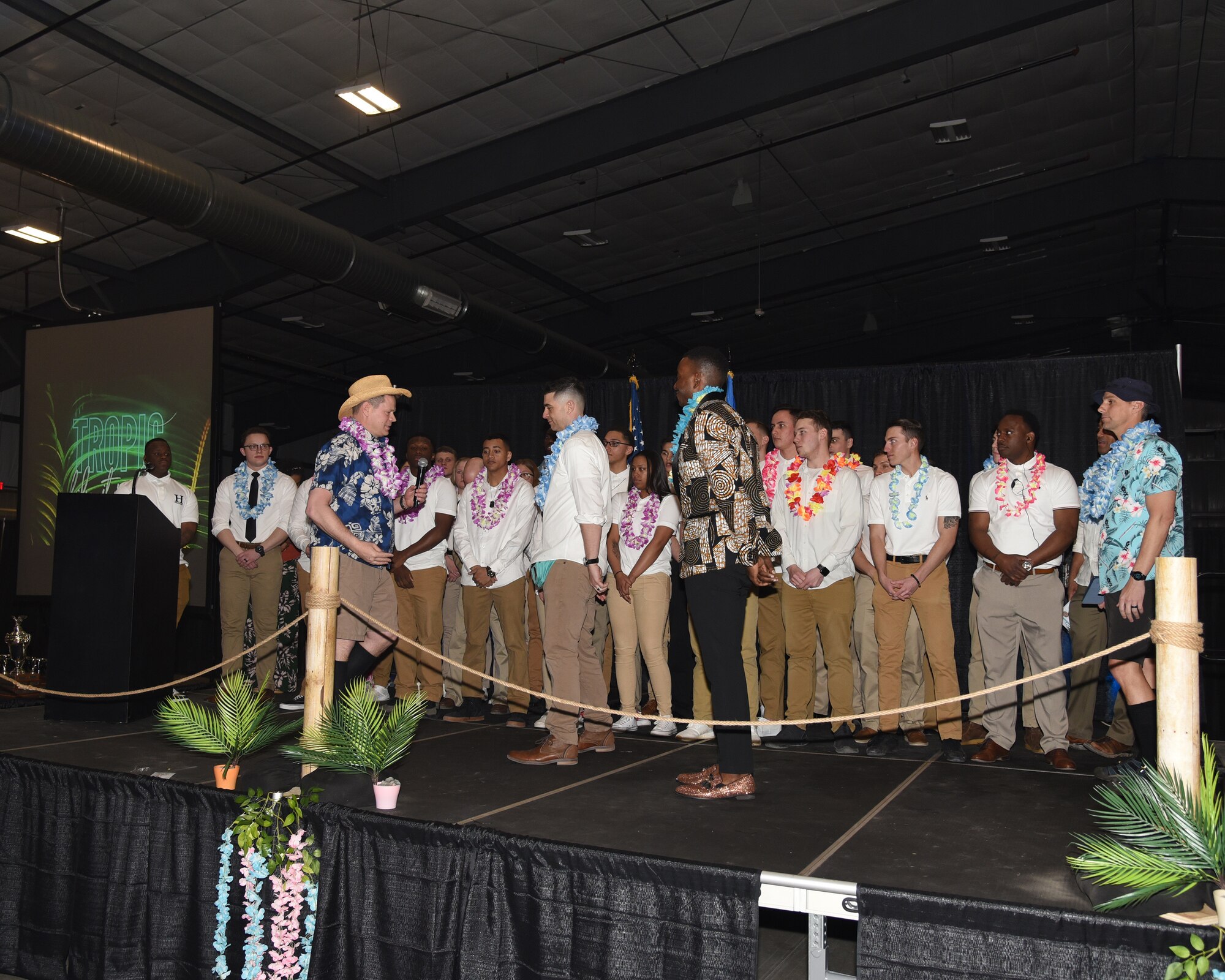 Colonel Bonetti and volunteers
