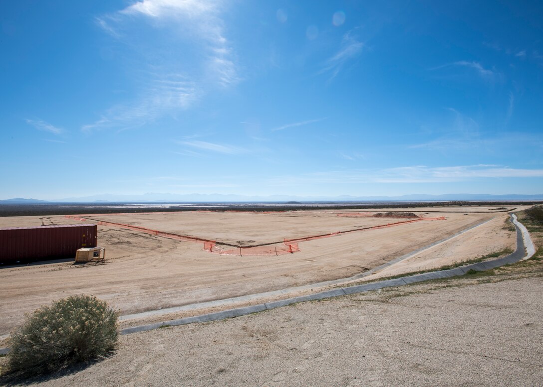 Current photo of the construction site of the future Air Force Flight Test Museum at Edwards Air Force Base, California. (Air Force photo by Giancarlo Casem)