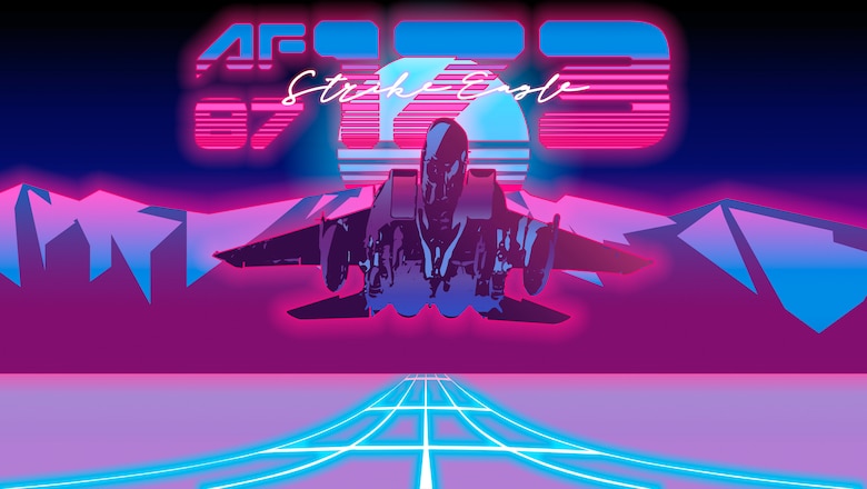 This U.S. Air Force graphic represents the F-15E Strike Eagle, tail number 87-173, assigned to the 389th Fighter Squadron at Mountain Home Air Force Base, Idaho. Jet 173 was the lead jet during the longest sortie performed by a fighter jet in mission called the 