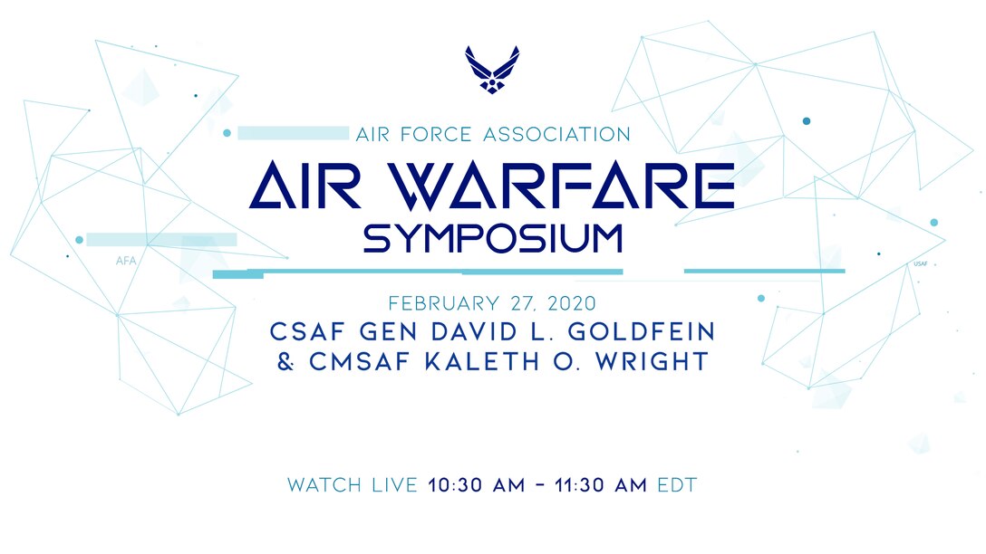 AFA Air Warfare Symposium 2020 CSAF & CMSAF Watch Live Graphic