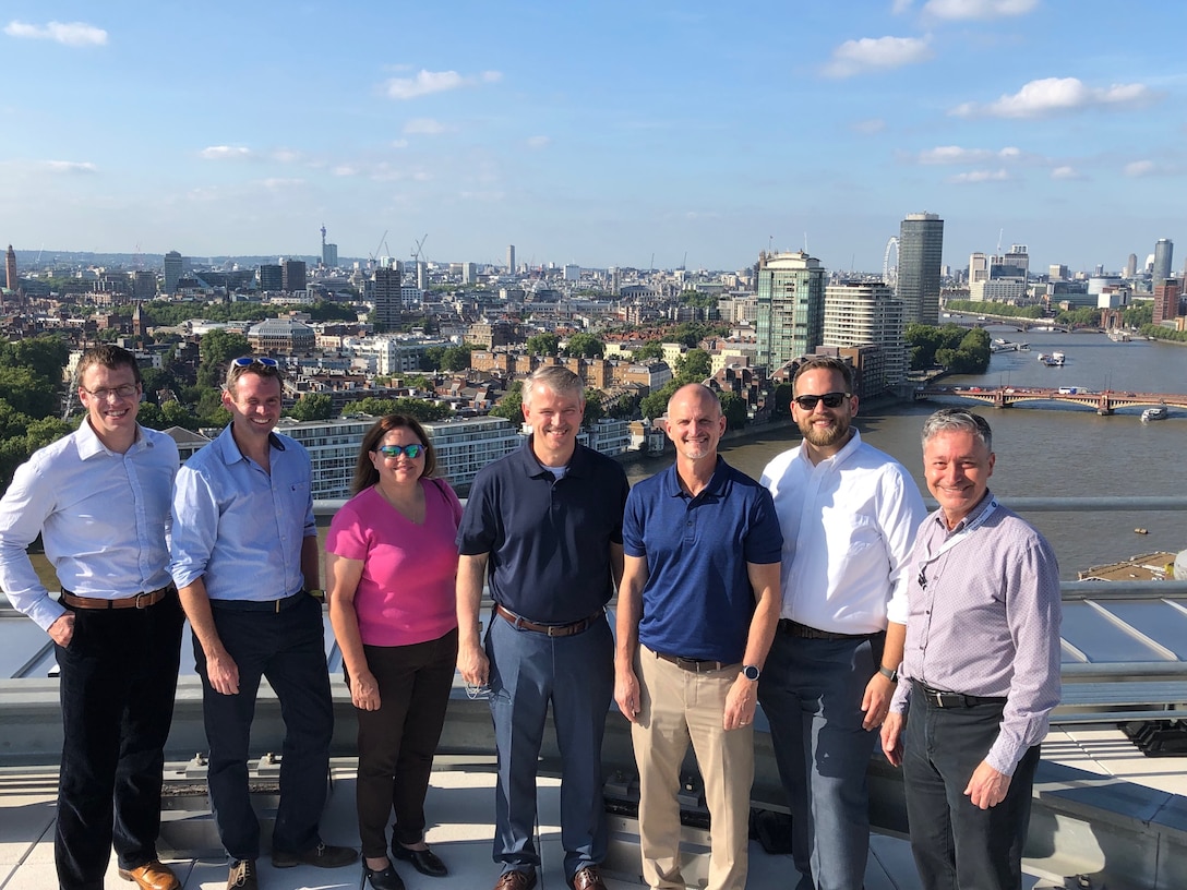 Before visiting UK partners this week, ERDC Leadership stopped by the US Embassy for a building tour focused on innovative technologies in this state-of-the-art building.