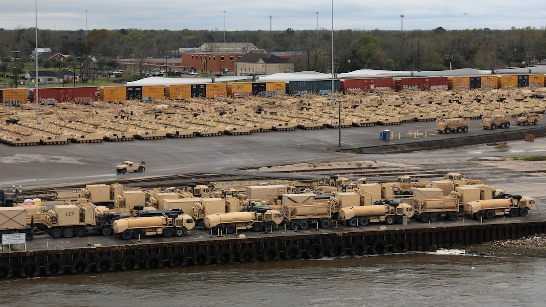 DEFENDER Europe port operations in Beaumont Texas