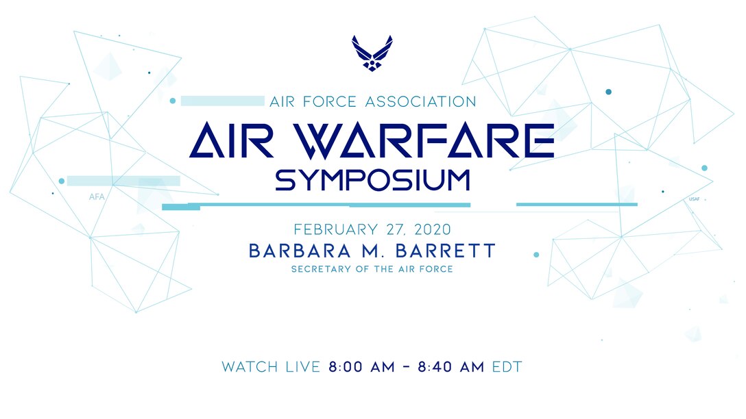 AFA Air Warfare Symposium 2020 SECAF Watch Live Graphic