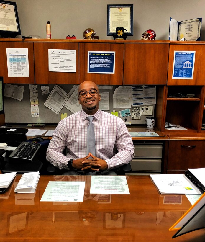 The Occupational Safety Manager at the 88th Air Base Wing Safety office, Kelley Hill and his team’s priorities are to minimize the loss of resources, protect almost 30,000 base personnel from death, injury or occupational illness by managing risks on and off-duty, and to conduct the safety facility inspections and program assessments of more than 900 facilities and 100 mission partners on the installation. (Courtesy photo)