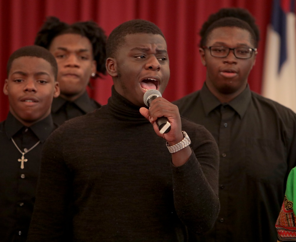 The Base Chapel aboard Marine Corps Logistics Base Albany was nearly filled to capacity as active-duty and civilian personnel, community leaders and others came together to observe Black History Month, Feb. 25.