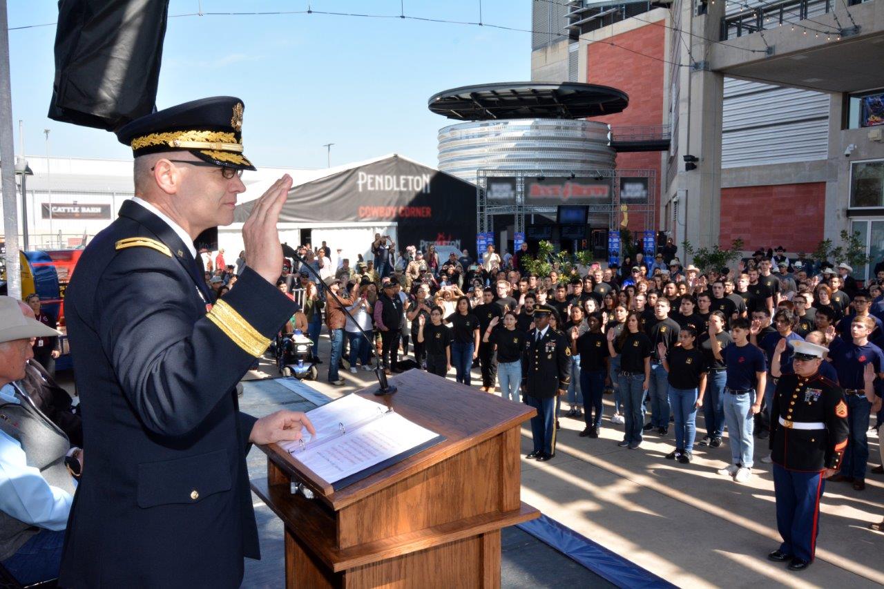 Citizens Join Military During San Antonio Rodeo Joint Enlistment 