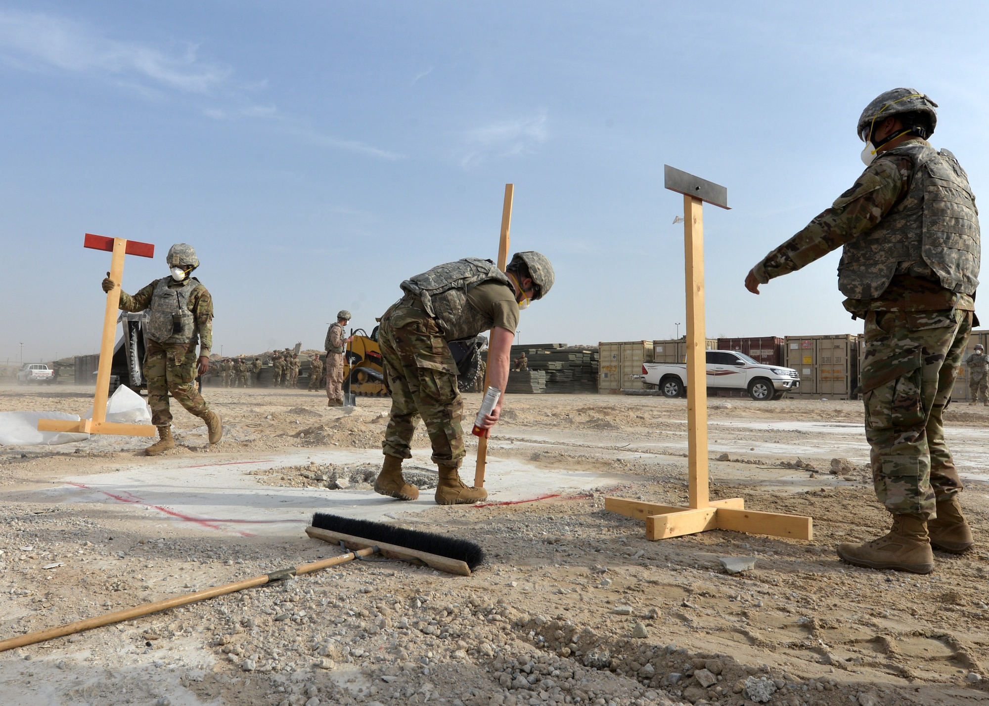 A photo of construction work.