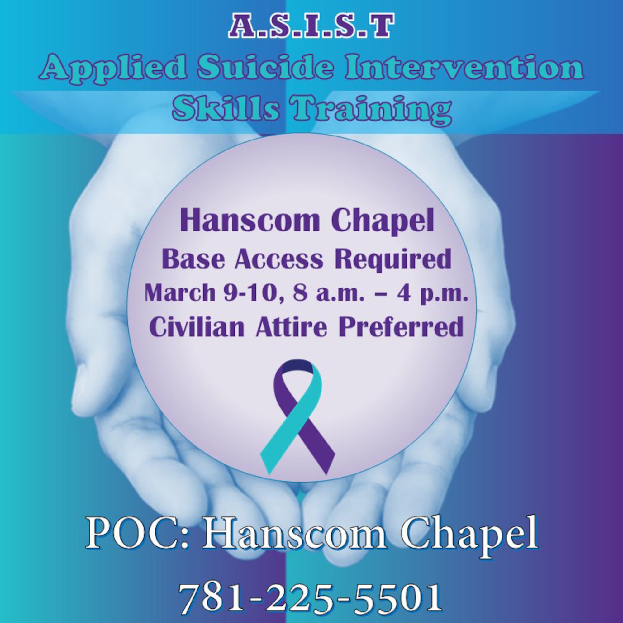 Hanscom Chapel offers suicide prevention ASISTance in March