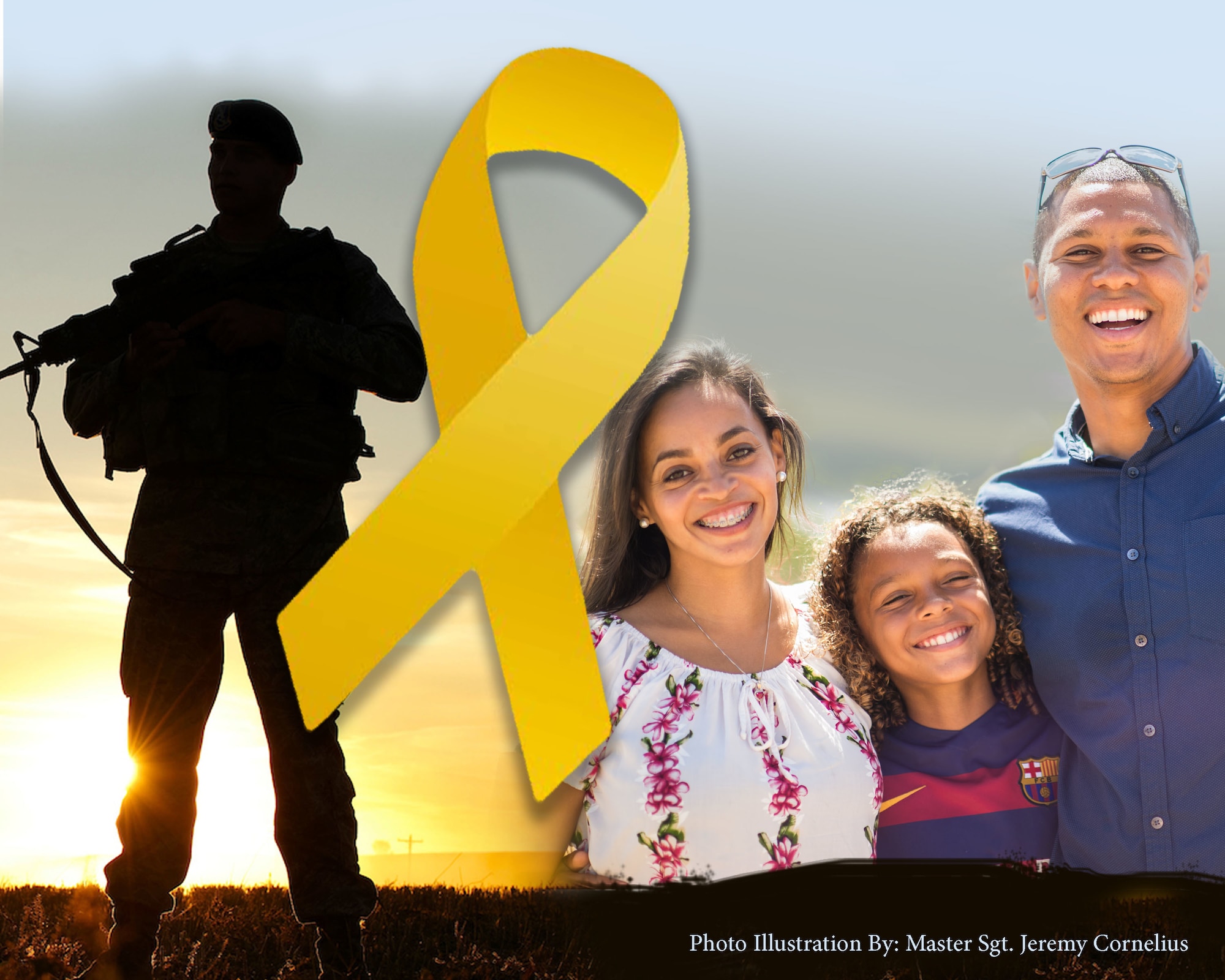 Fiscal year 20 marked the modernization of the Air National Guard’s Yellow Ribbon Reintegration Program, updating policies to be more accommodating for Airmen and their families. (U.S. Air National Guard photo illustration by Master Sgt. Jeremy Cornelius)