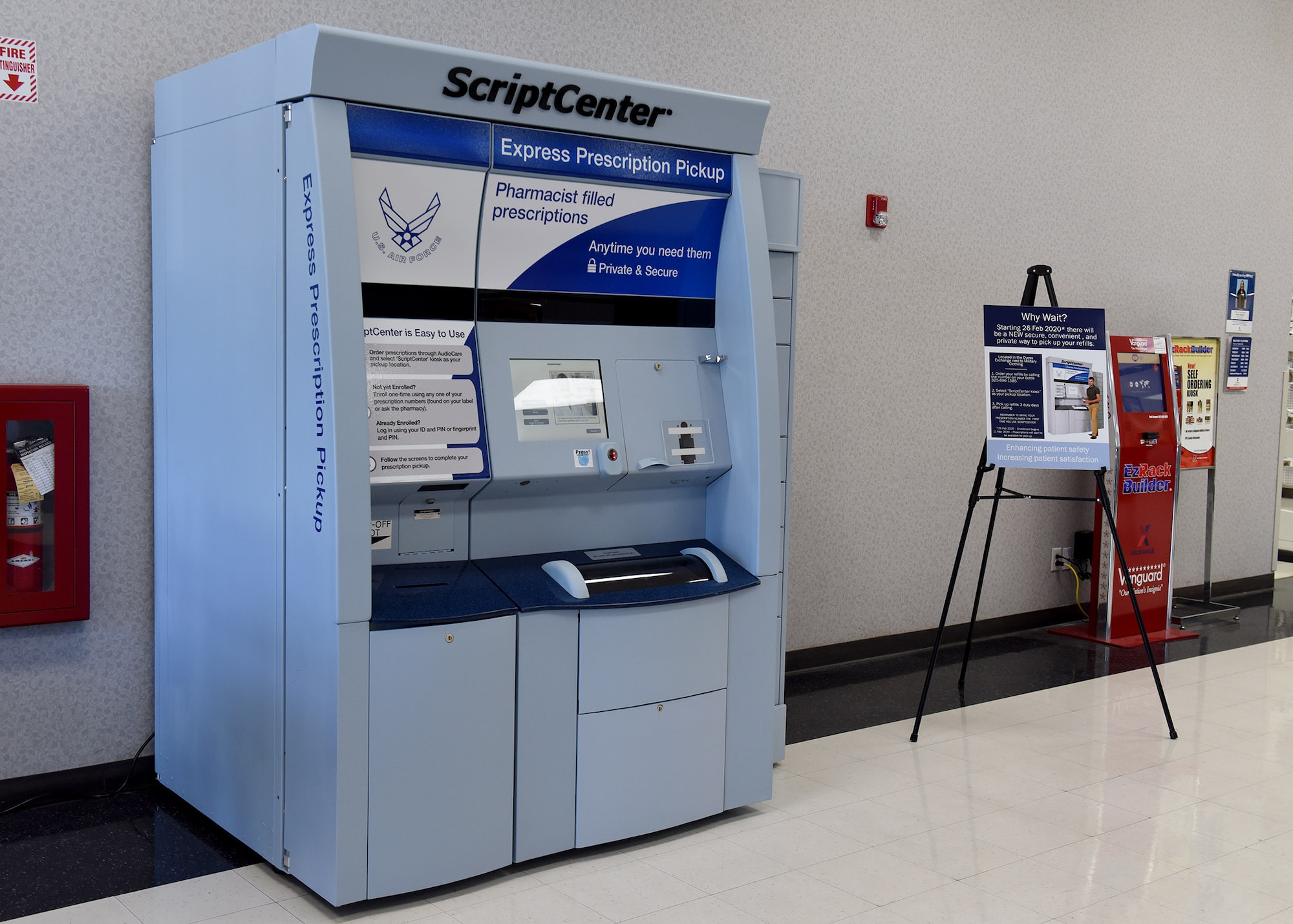 The 7th Medical Groups’ ScriptCenter is displayed inside the Dyess Exchange next to Military Clothing Sales at Dyess Air Force Base, Texas, Feb. 26, 2020.