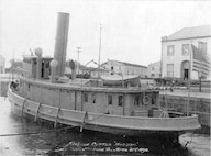 A scan of a photograph of the Revenue Cutter HUDSON