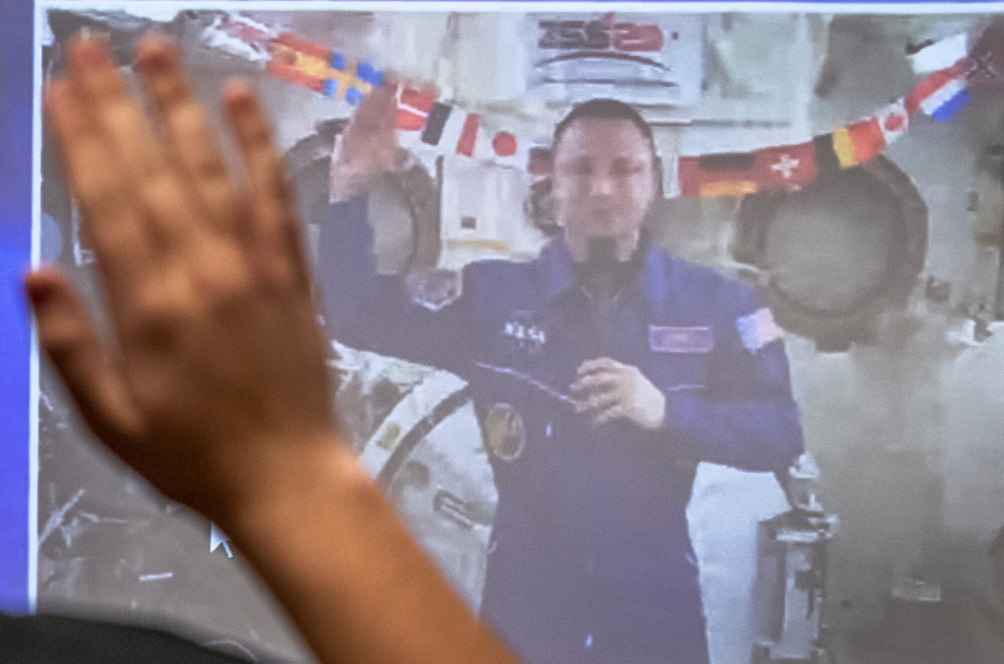 Local Future Soldiers receive enlistment oath from orbiting astr
