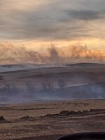 The fire department was dispatched at the request of the Montana Department of Natural Resources and Conservation with a volunteer fire department to support a fast-moving grass fire north of Geyser, Montana, Feb. 1, 2020.