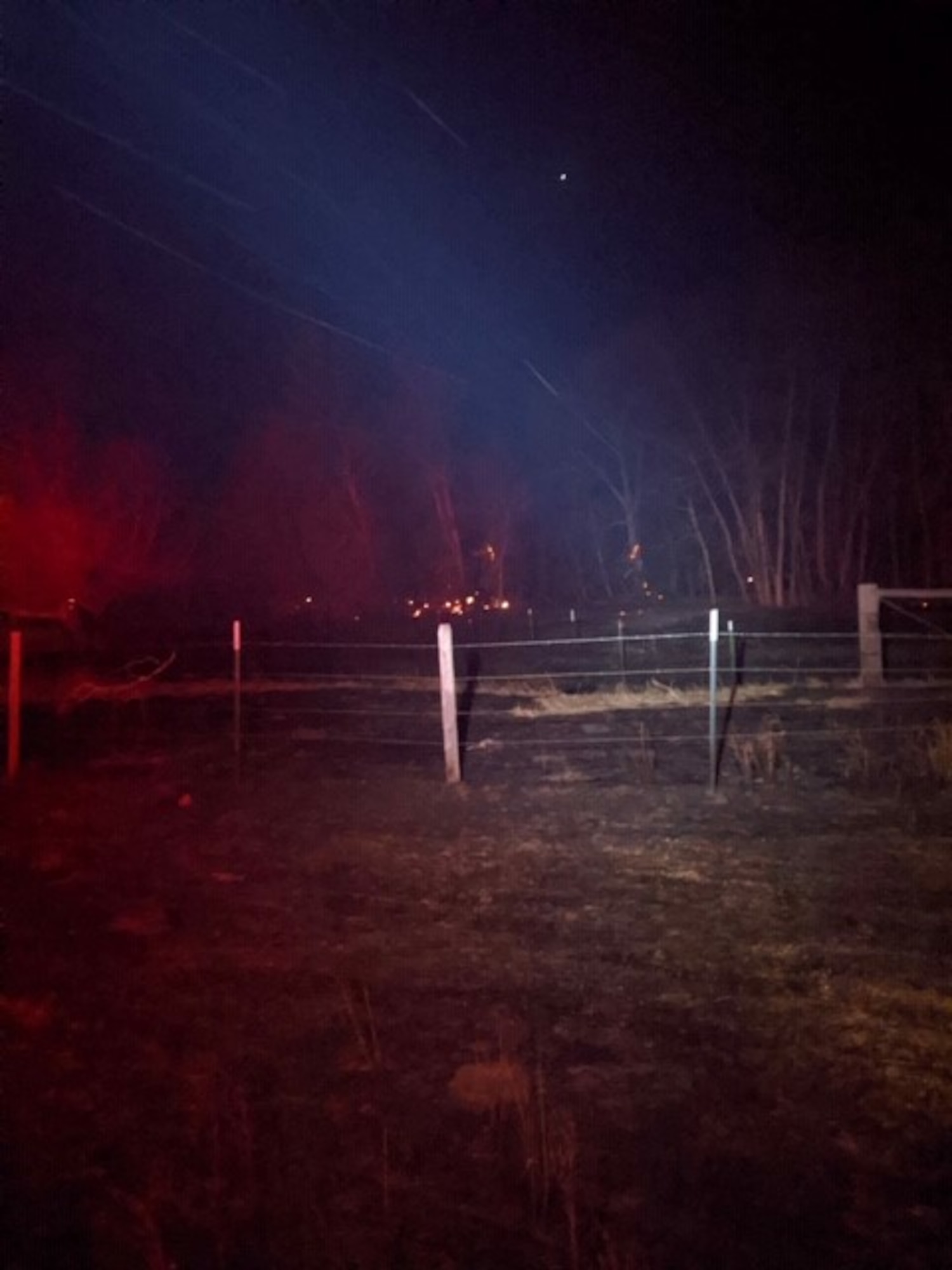 The fire department was dispatched at the request of the Montana Department of Natural Resources and Conservation with a volunteer fire department to support a fast-moving grass fire north of Geyser, Montana, Feb. 1, 2020.