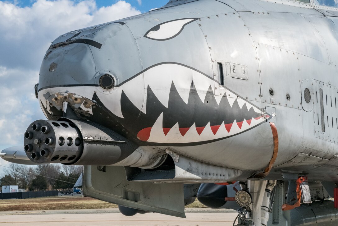 Numerous A-10C Thunderbolt II assigned to the 23d Wing, Moody Air Force Base, Ga., park on the south ramp, Dover AFB, Delaware on Jan. 8, 2020. The aircraft and support personnel made a pit stop at Dover AFB. (U.S. Air Force photo by Roland Balik)