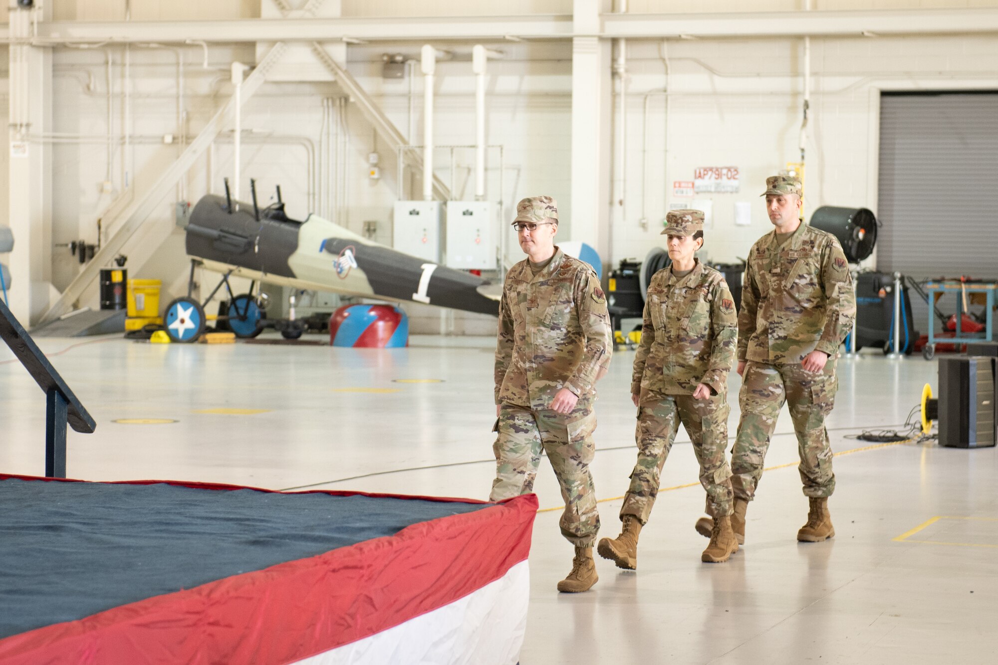 Attendees at a command ceremony