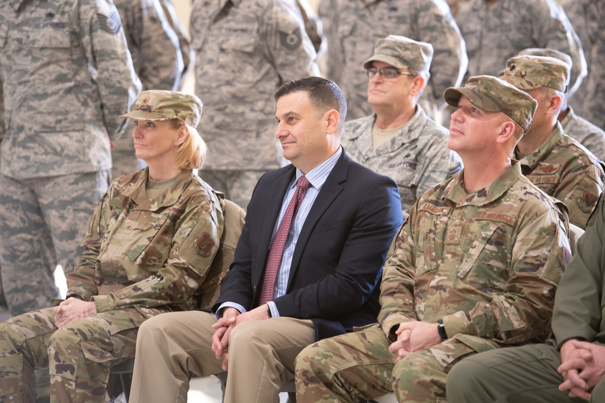 Attendees watch the ceremony