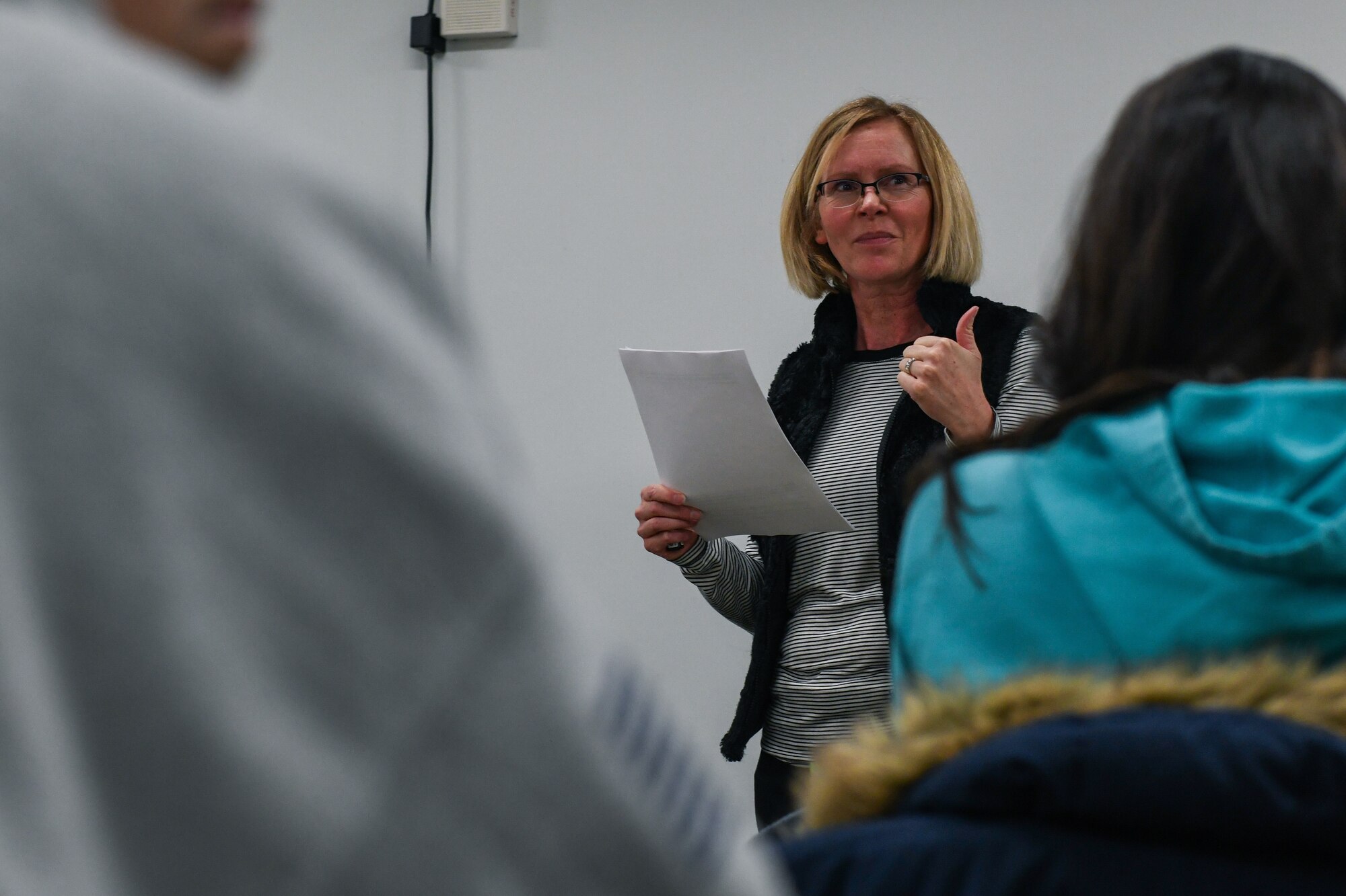 Karen Wentlandt, herbalist, teaches members of Buckley about the benefits of natural plant based medicine at the Human Performance Center on Buckley Air Force Base, Colo., Feb. 20, 2020. It was just one workshop that was a part of the Thriving Thursday as a whole. (U.S. Air Force photo by Airman 1st Class Andrew Garavito)