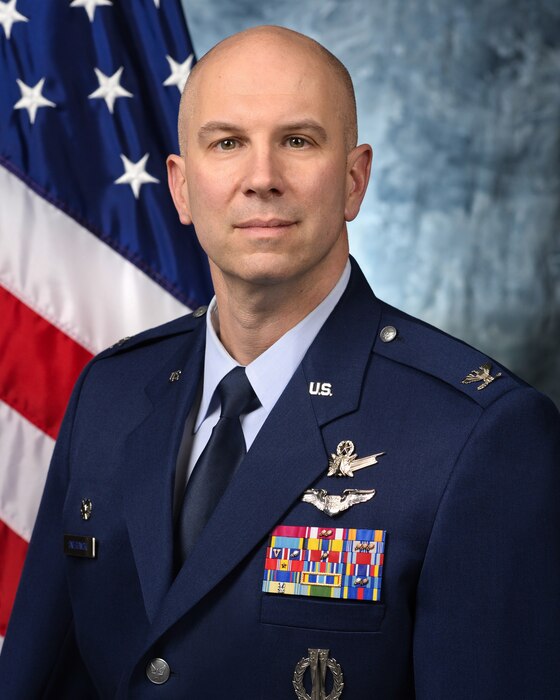 official photo of an Air Force wing commander