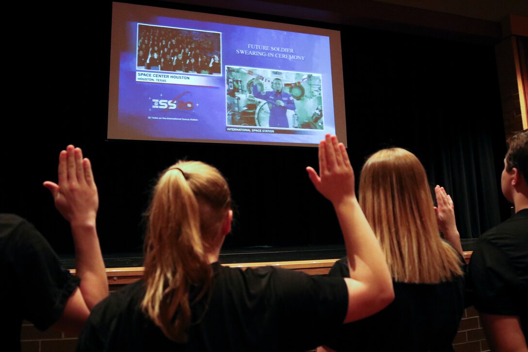 Oath of enlistment becomes out-of-this-world experience