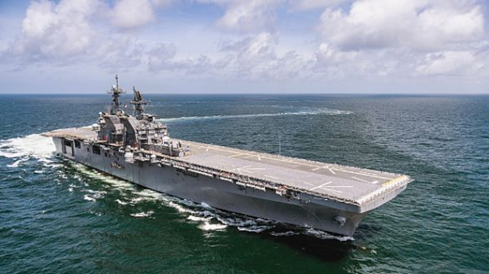USS Tripoli (LHA 7) transits the Gulf of Mexico