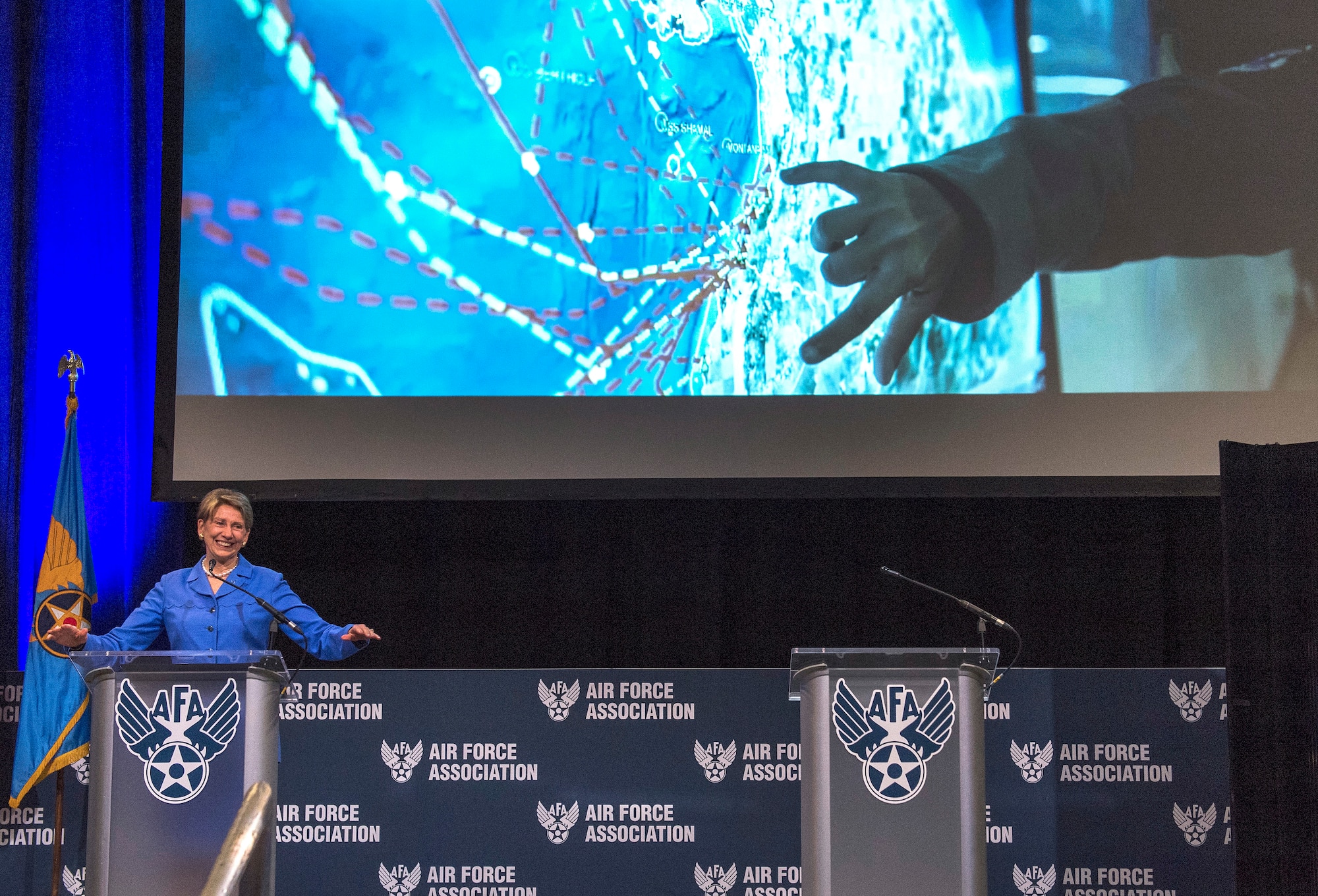 SECAF delivers remarks during the AFA’s Air Warfare Symposium