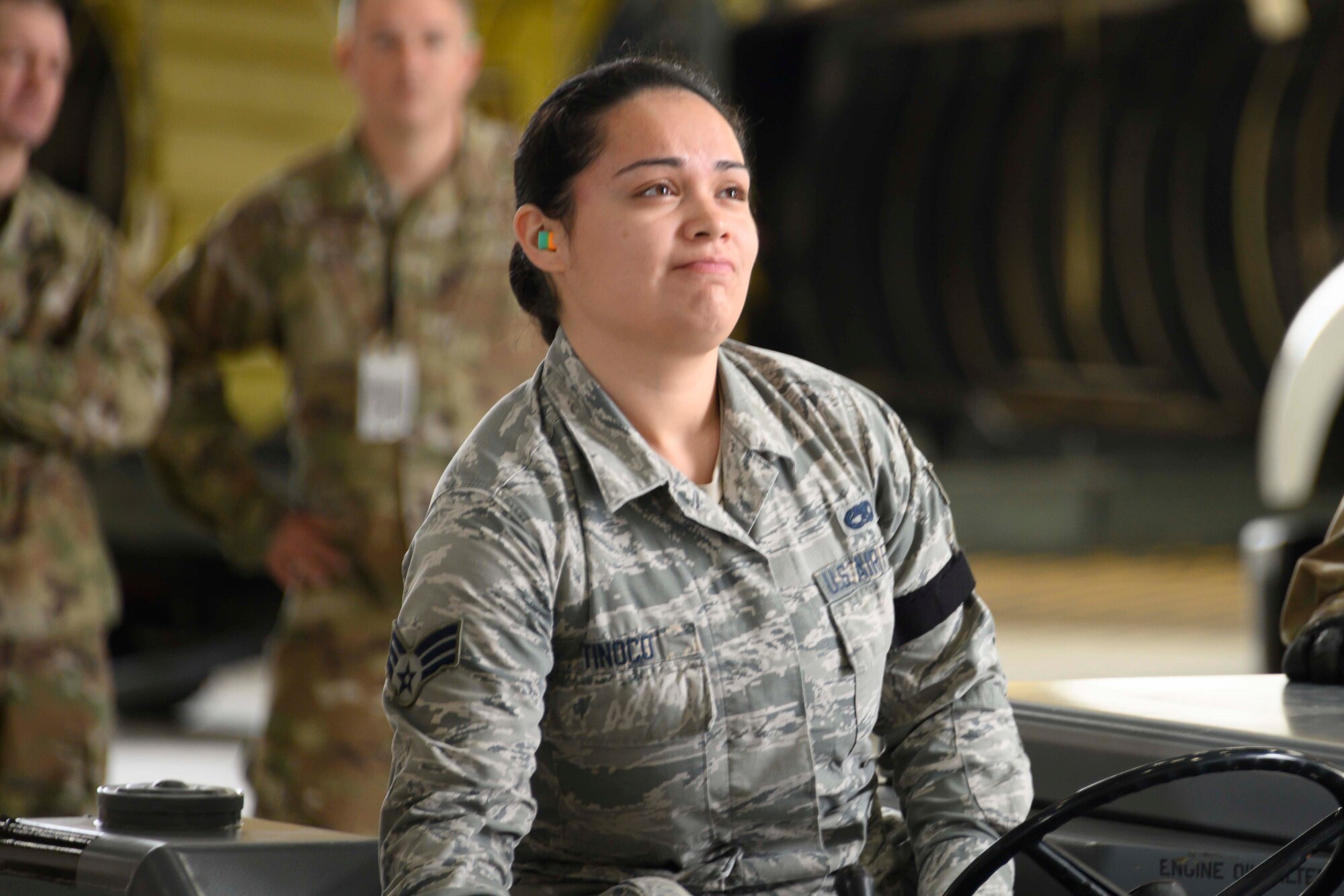 Airman working on jammer.
