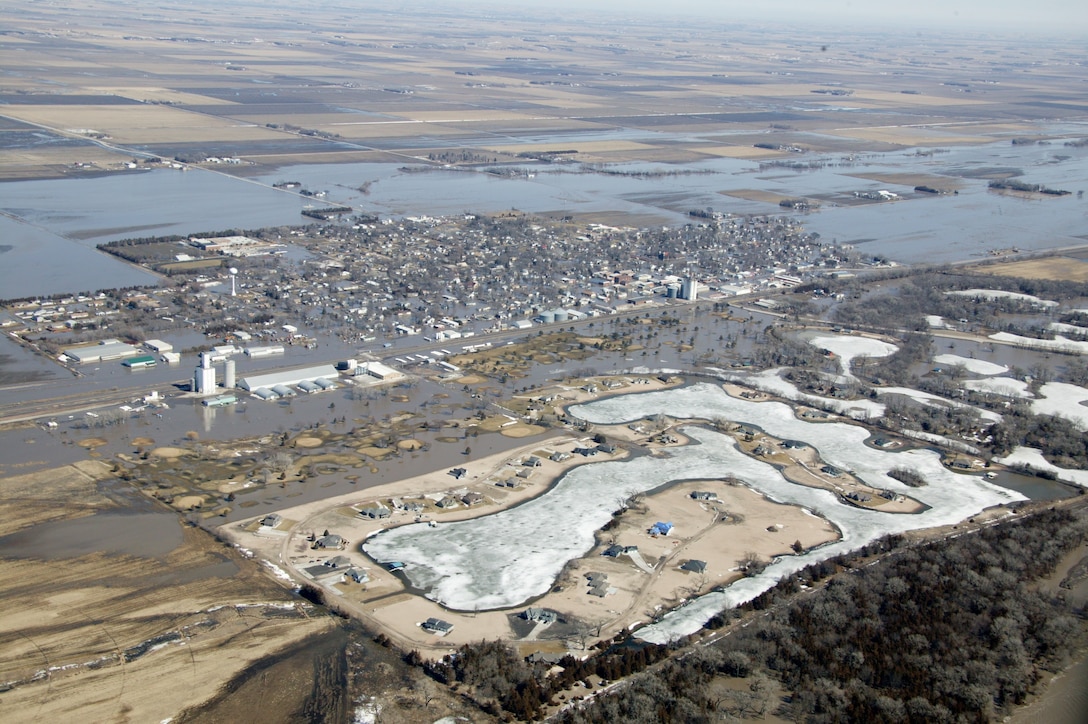 Flooding along the Platte River in North Bend, Nebraska March 18.