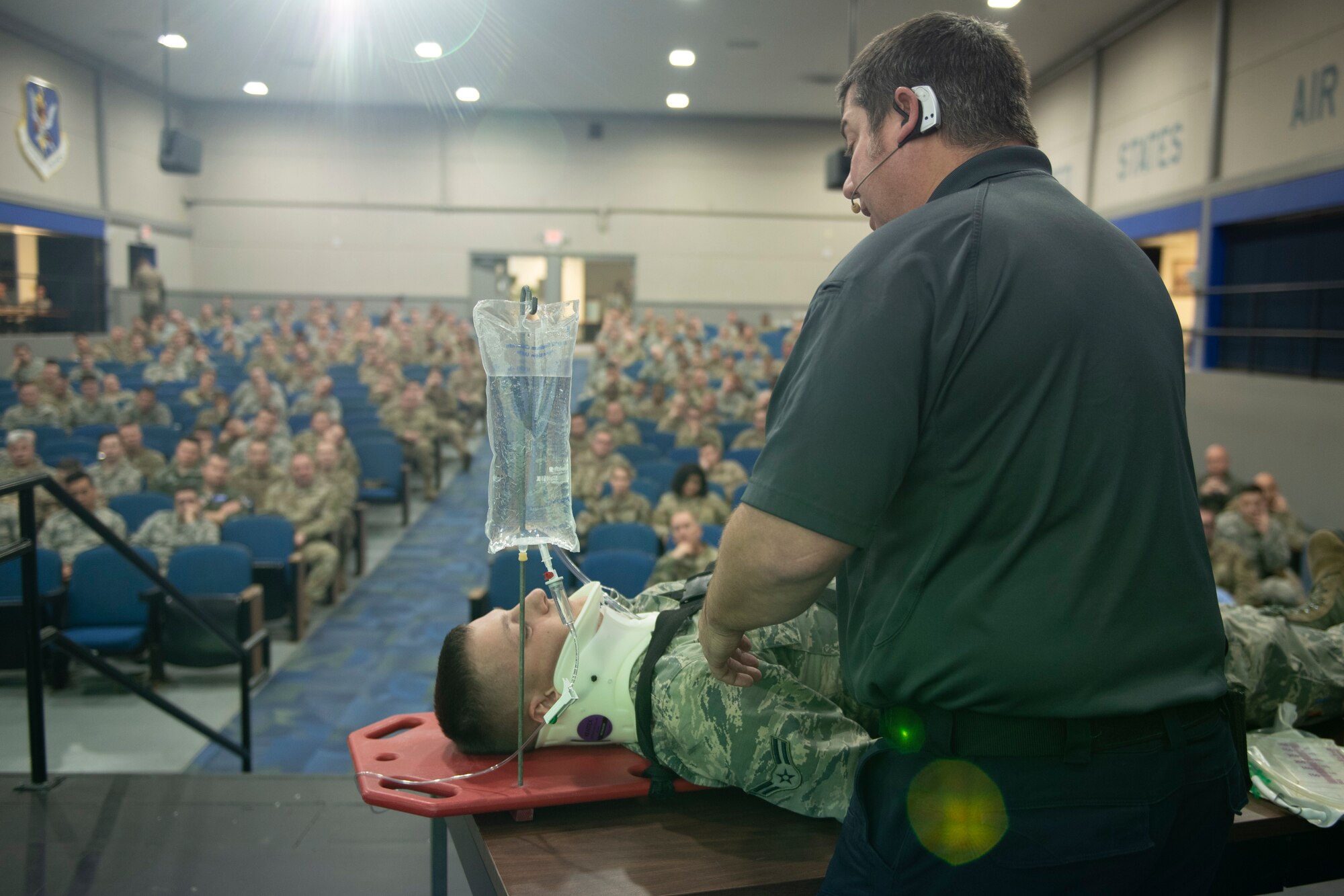 A photo of a SAFE programs team member giving a presentation