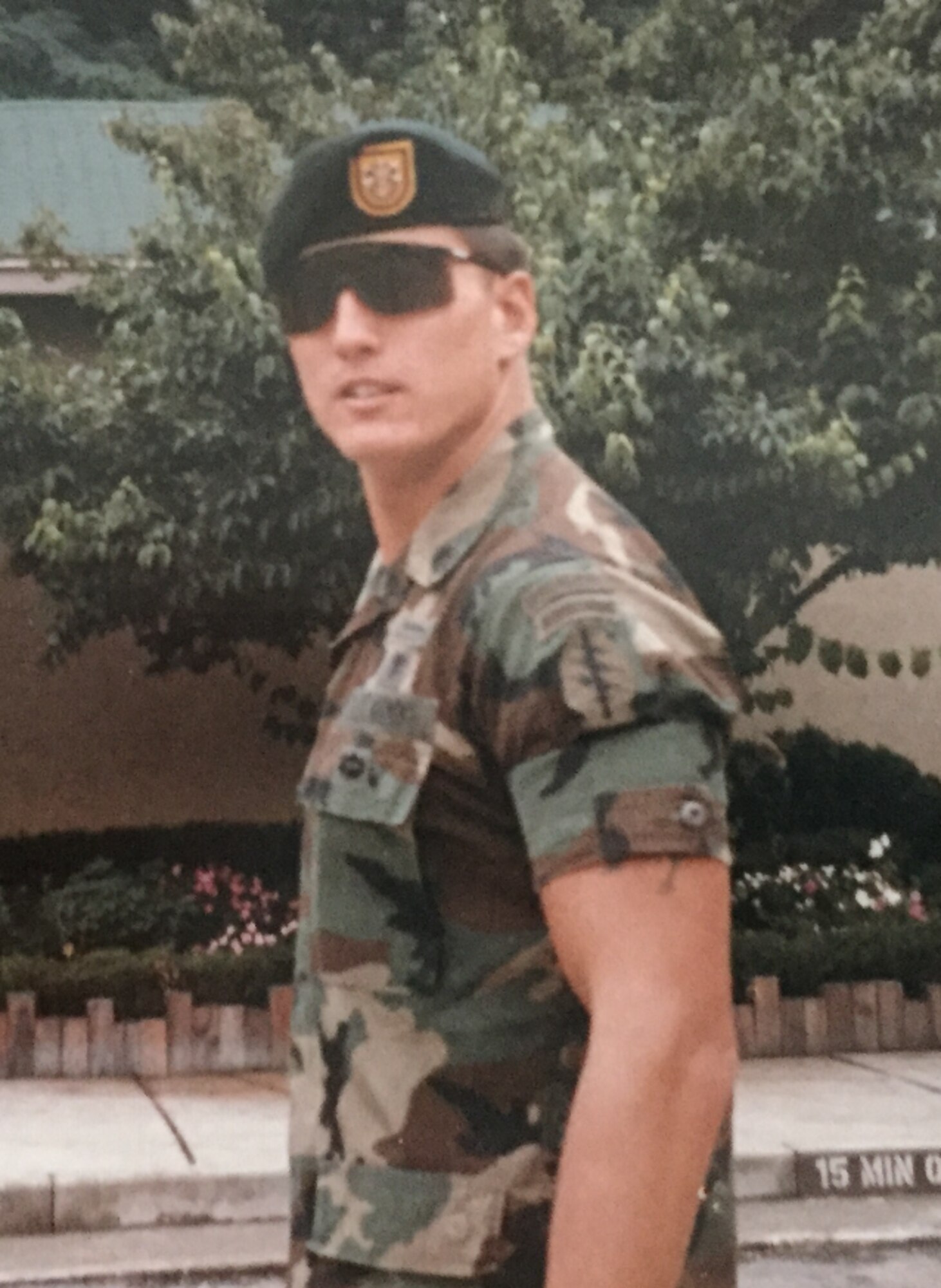 Now-Air Force Lt. Col. Robert Heil, 422nd Medical Squadron commander, poses for a photo during his prior career as an Army Special Forces medic. Heil served 12 years in the Army before transitioning to the Air Force. (Courtesy photo)