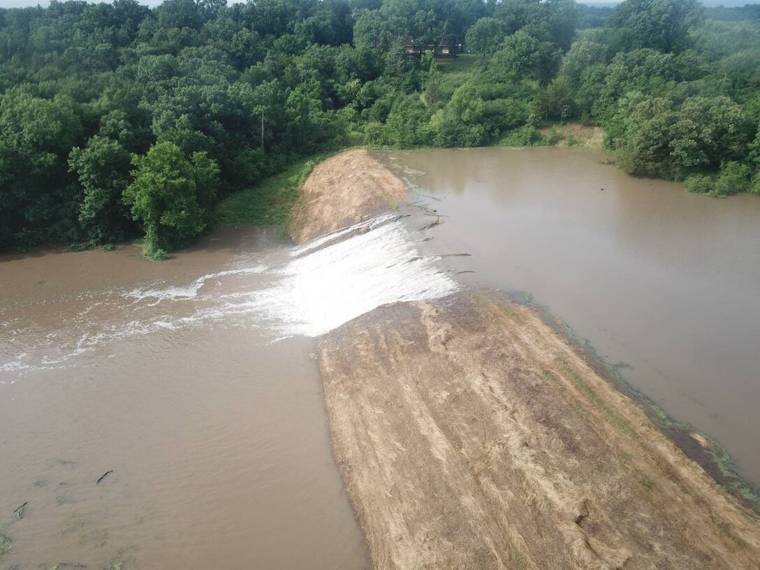 Six Mile Diversion Levee after Spring 2019 Arkansas River Flood.