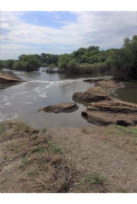 Six Mile Diversion Levee after Spring 2019 Arkansas River Flood.