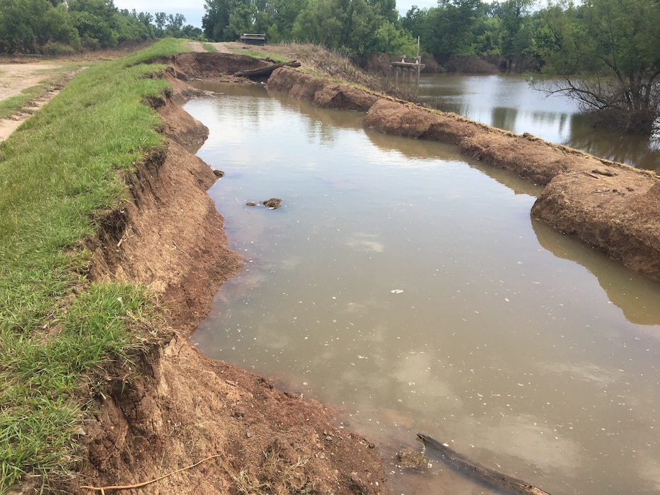 McLean Pumping Station after Spring 2019 Arkansas River Flood.