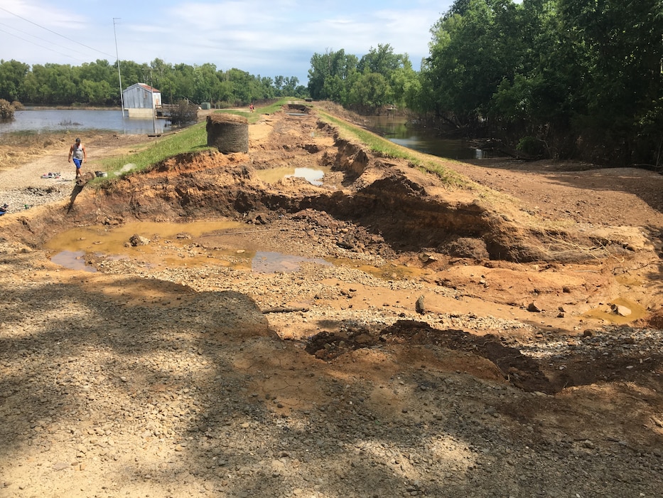 McLean Pumping Station after Spring 2019 Arkansas River Flood.