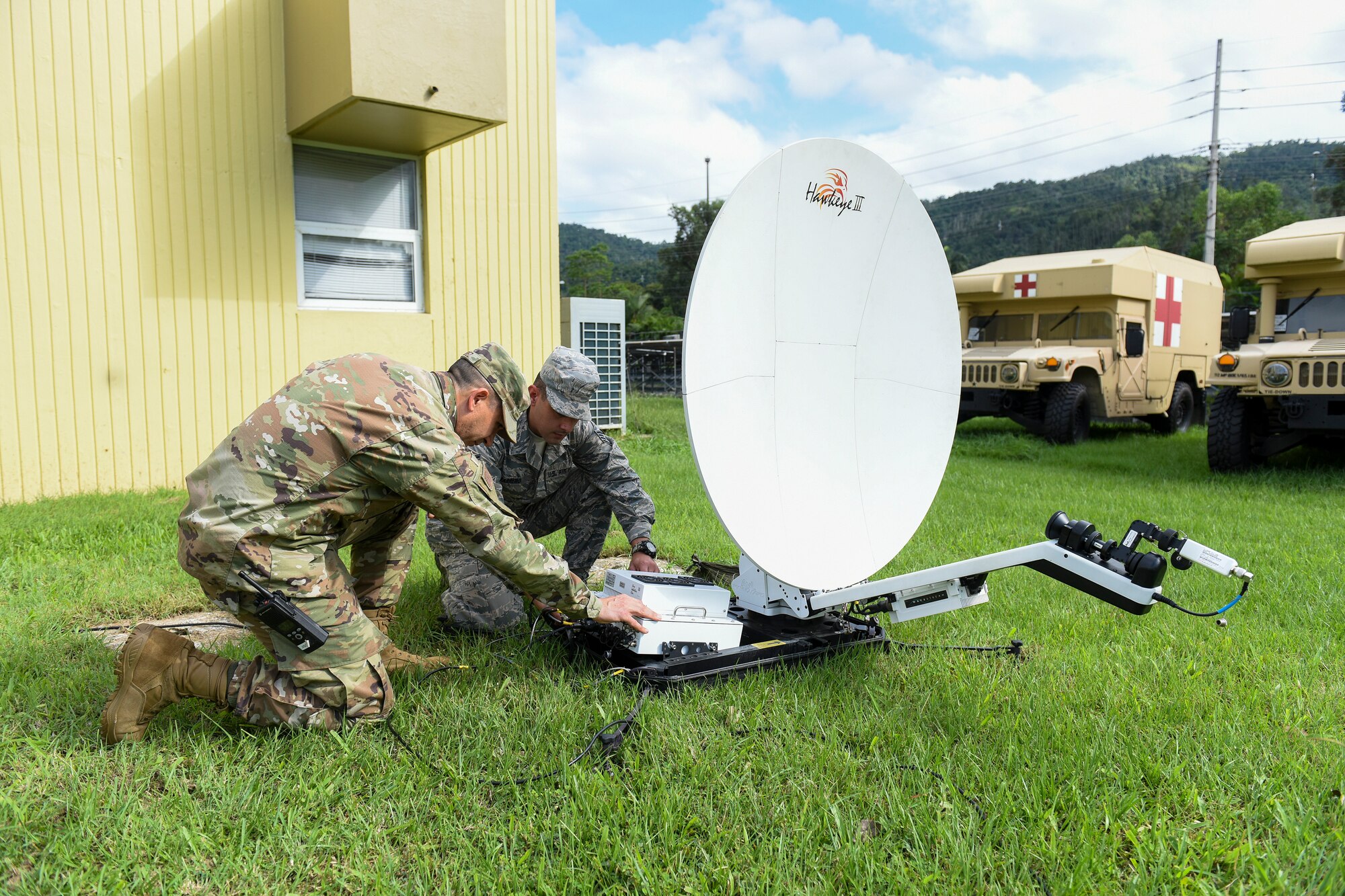 Puerto Rico Air National Guard assists Cayey debris fire