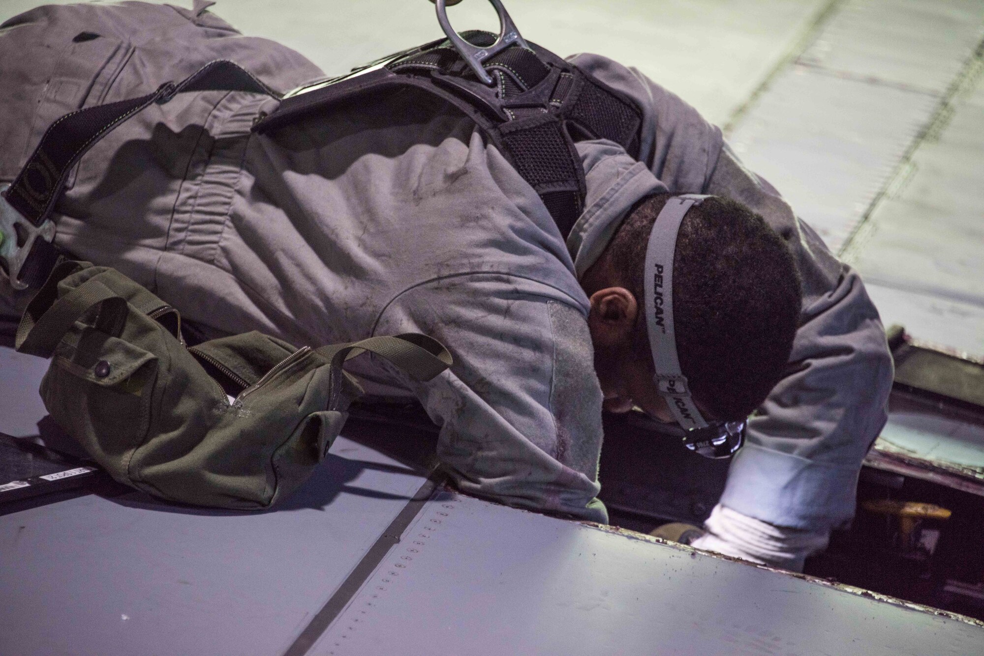 Fuel cell maintainers of the 166th Maintenance Group.