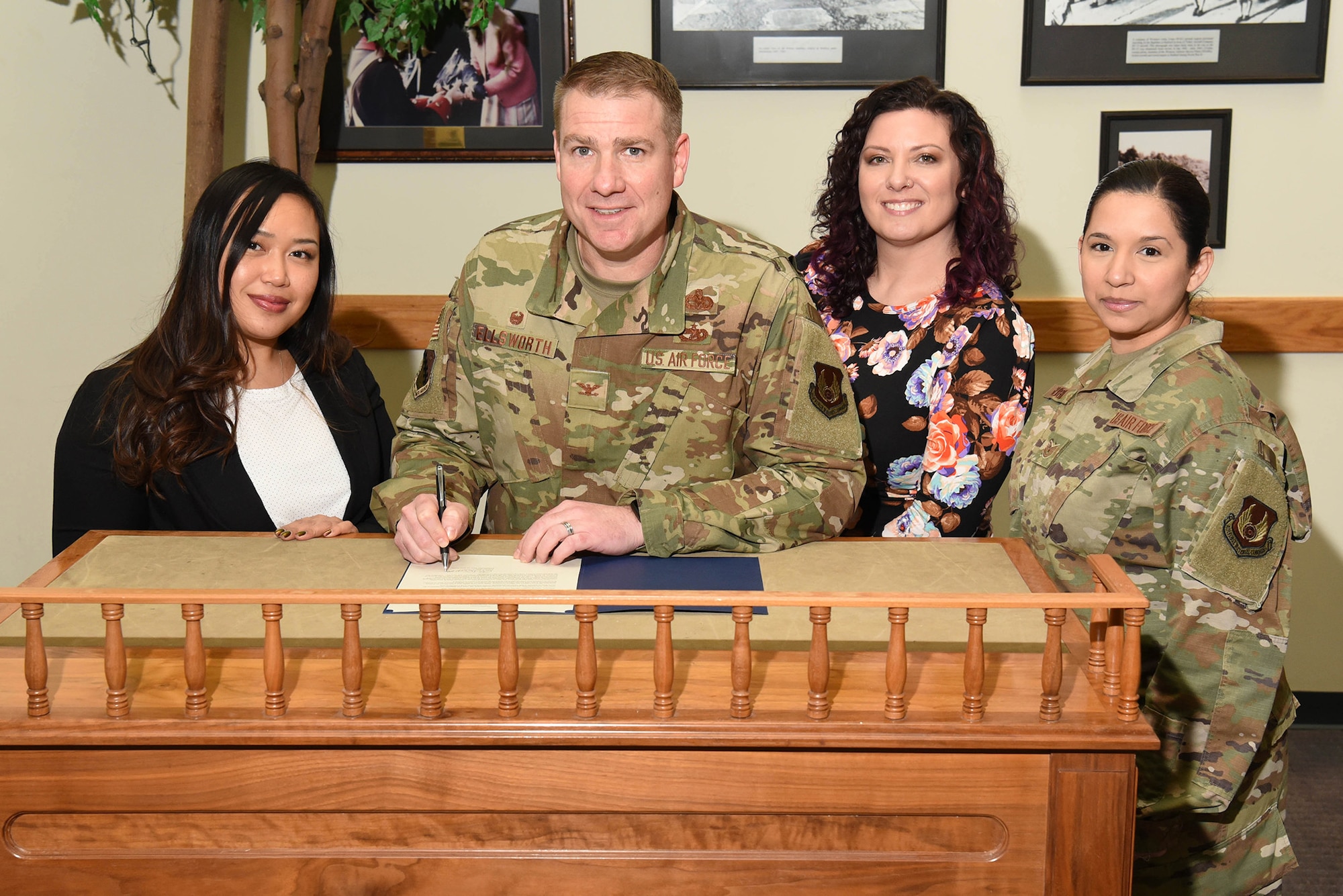 Installation commander signs proclamation