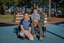 Captain Keithley with her two sons