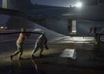 Staff Sgt. Max Feinstein (left), 103rd Aircraft Maintenance Squadron crew chief, and Master Sgt. Nicola Nardi, 103rd Logistics Readiness Squadron fuels operations noncommissioned officer in charge, prepare to refuel a C-130H Hercules assigned to the 103rd Airlift Wing at Bradley Air National Guard Base, East Granby, Conn. Jan. 4, 2020. Fuels Airmen support aircraft with jet fuel and liquid oxygen and test the fuel to ensure it meets Air Force specifications. (U.S. Air National Guard photo by Staff Sgt. Steven Tucker)