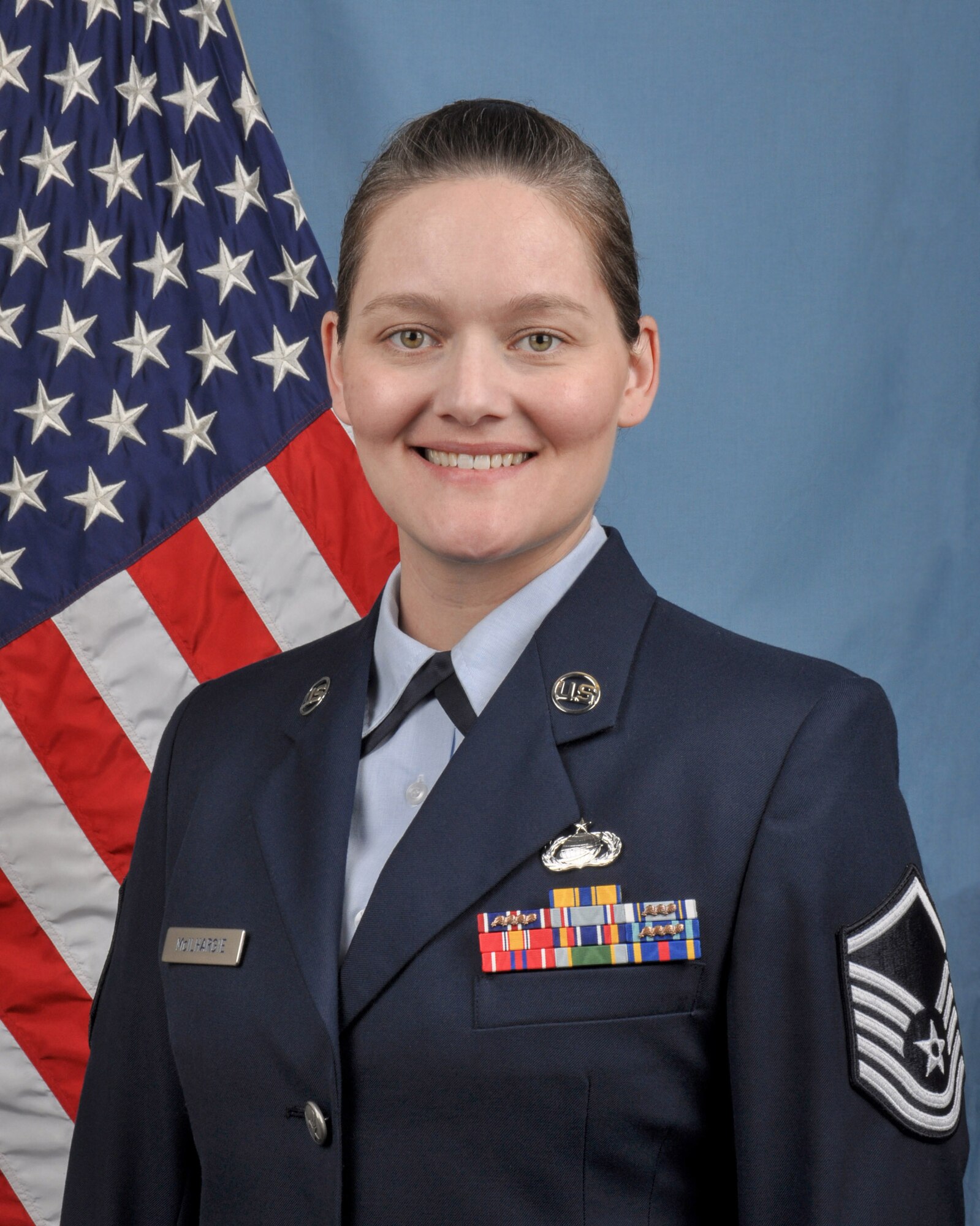 Master Sgt. Ashley McIlhargie, 445th Aeromedical Evacuation Squadron unit training manager, is the 445th Airlift Wing Senior NCO of the Quarter.