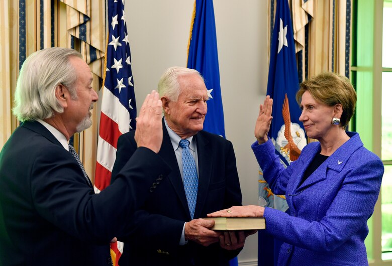 Barbara M. Barrett takes the administrative oath of office