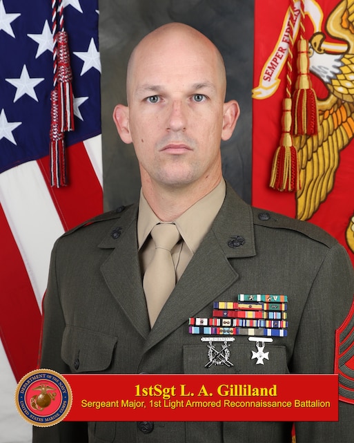 First Sergeant Luke A. Gilliland > 1st Marine Division > Biography