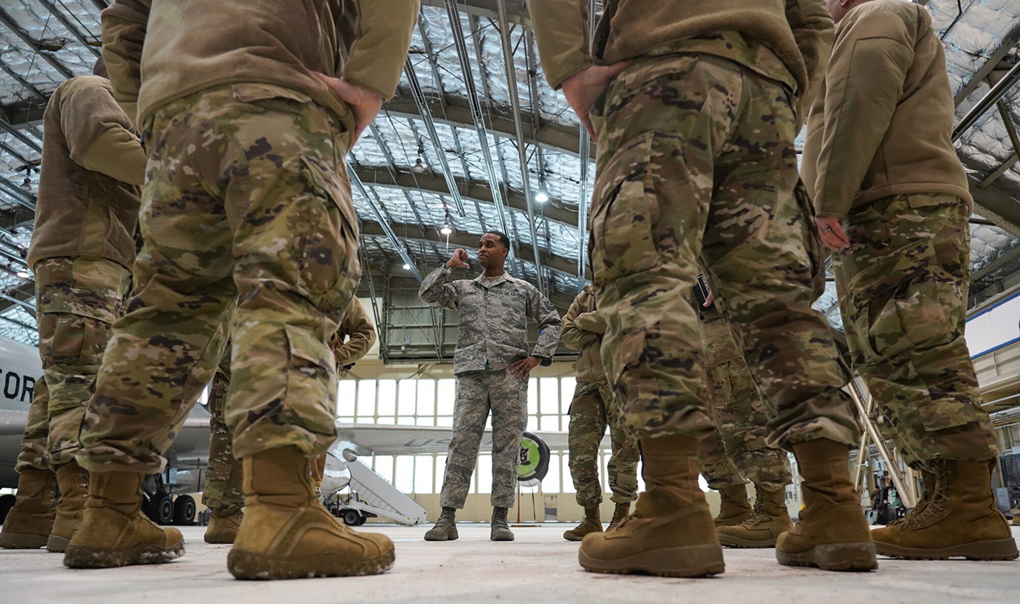 Air Force Master Sgt. Jehu Forte, assigned to the 703rd Aircraft Maintenance Squadron, is awarded the Bronze Star Medal for meritorious service.