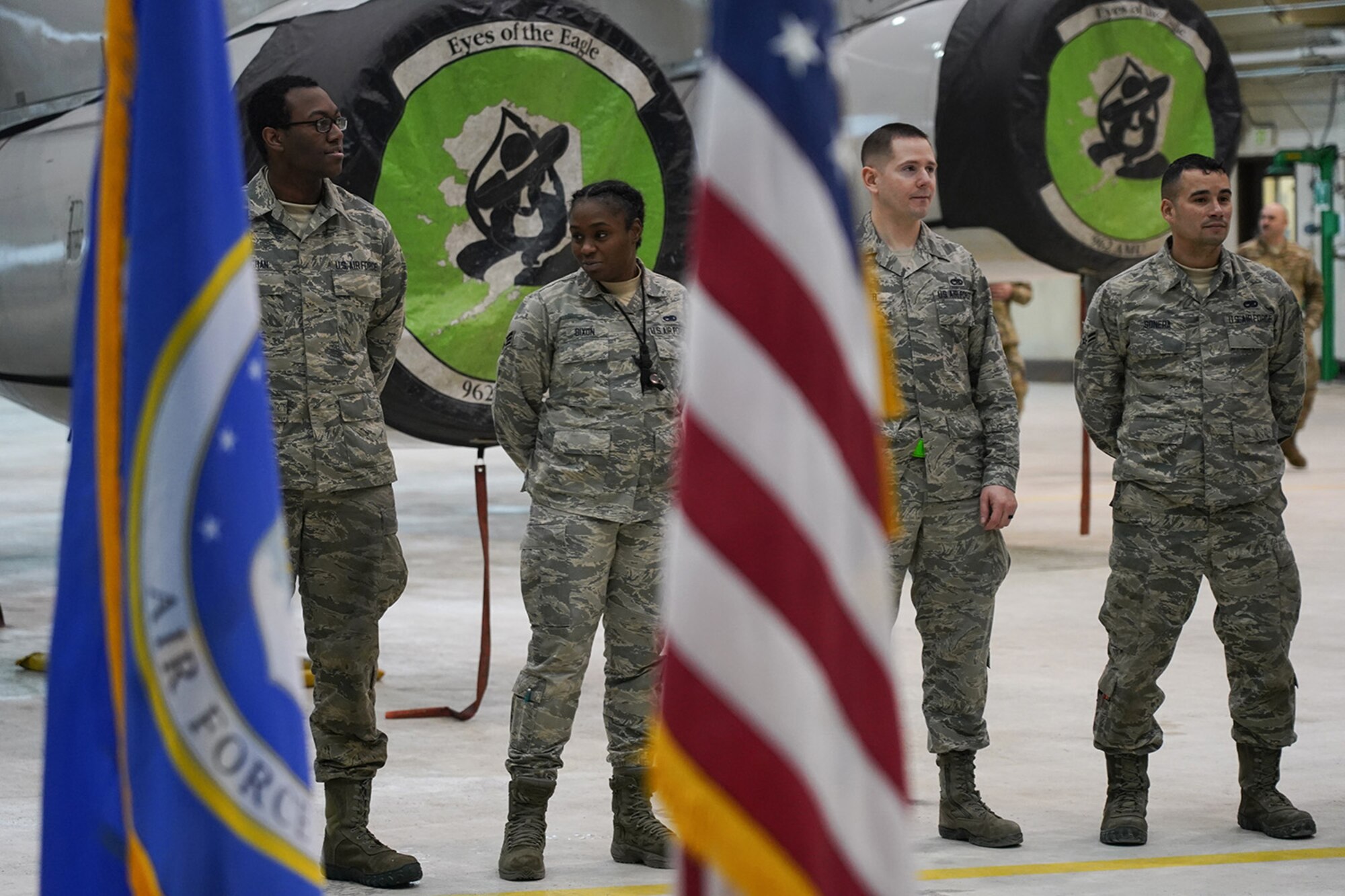 Air Force Master Sgt. Jehu Forte, assigned to the 703rd Aircraft Maintenance Squadron, is awarded the Bronze Star Medal for meritorious service.