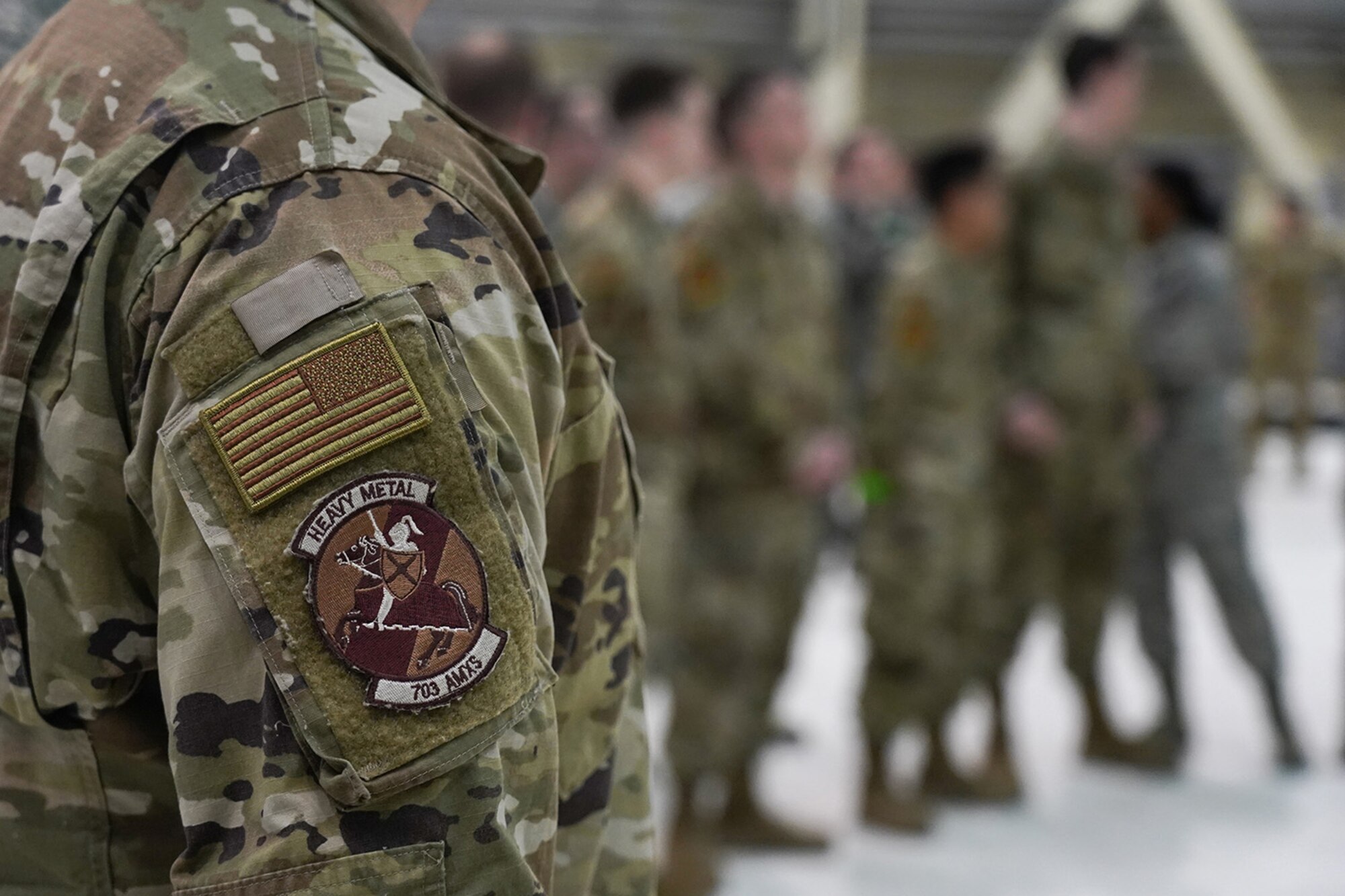 Air Force Master Sgt. Jehu Forte, assigned to the 703rd Aircraft Maintenance Squadron, is awarded the Bronze Star Medal for meritorious service.