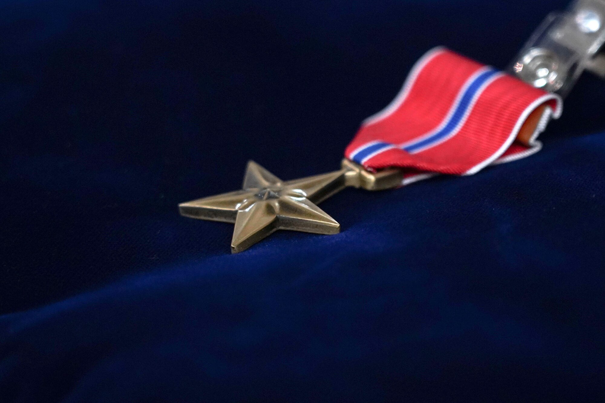 Air Force Master Sgt. Jehu Forte, assigned to the 703rd Aircraft Maintenance Squadron, is awarded the Bronze Star Medal for meritorious service.