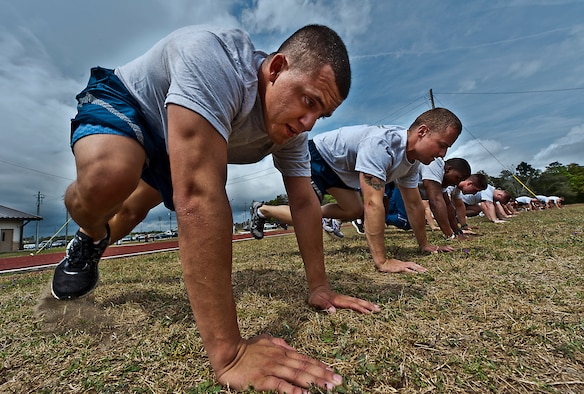 Airmen PT training