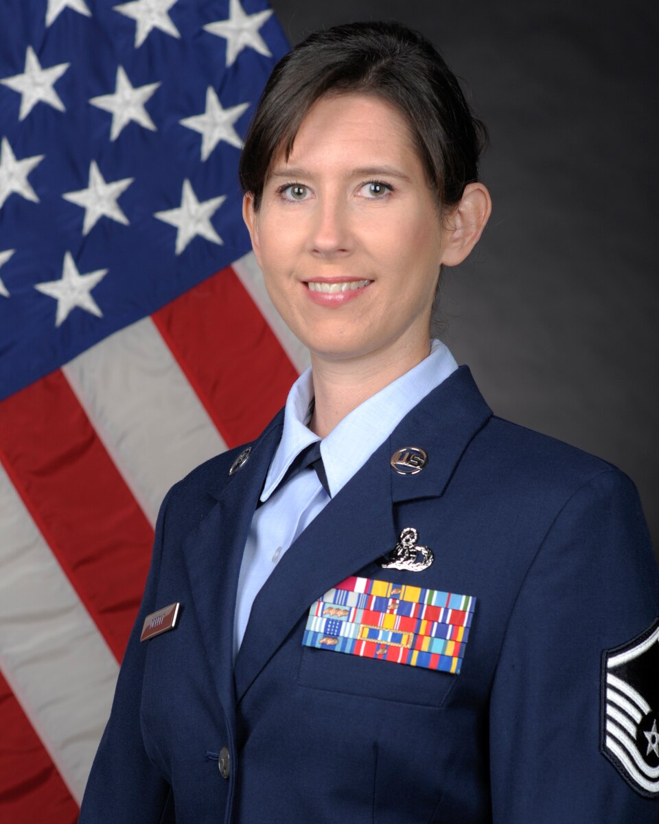 Official photo of MSgt Lisa Drefke, trombonist with the Heritage of America Band, one of seven ensembles in The United States Air Force Heritage of America Band, Joint Base Langley-Eustis, Hampton, VA.